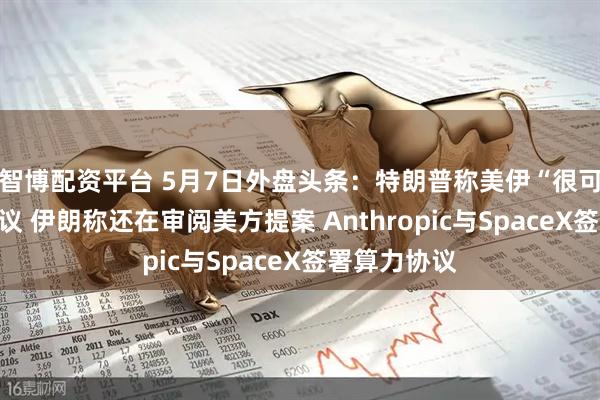 智博配资平台 5月7日外盘头条：特朗普称美伊“很可能”达成协议 伊朗称还在审阅美方提案 Anthropic与SpaceX签署算力协议
